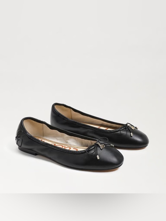 Sam Edelman Shoes - SAM EDELMAN FELICIA BLACK LEATHER BALLET FLATS 8